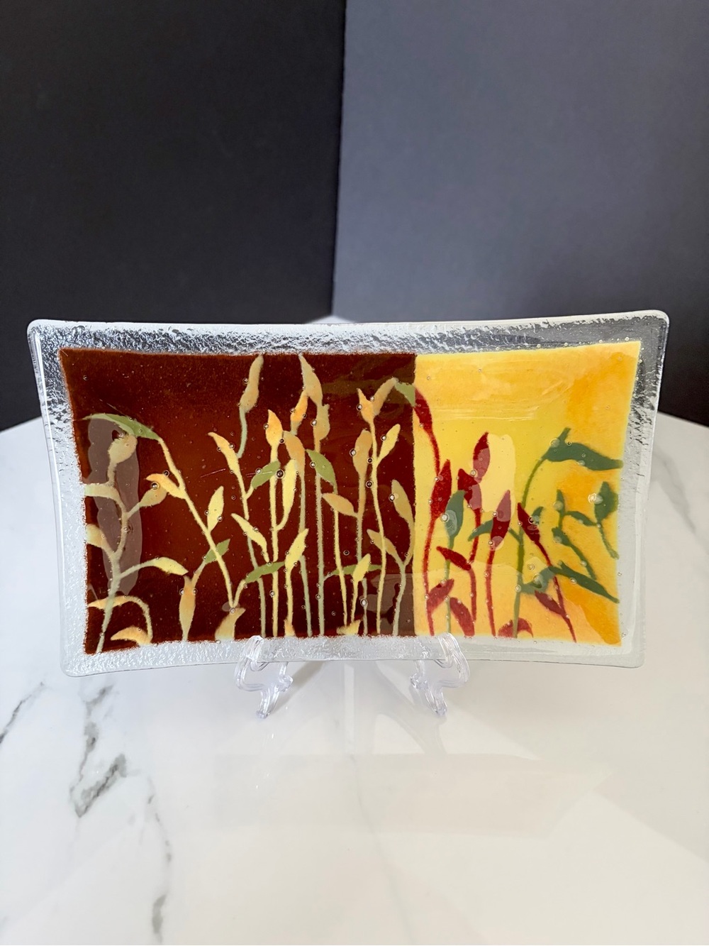 9.5" Savannah Grass Autumn Plate by Peggy Karr